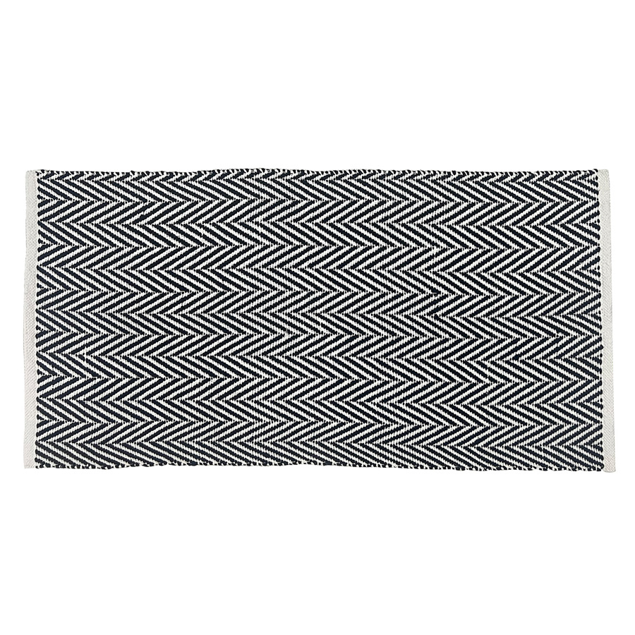 Διάδρομος - Κουρελού (60x120) Βαμβακερό Melinen Kindra Black