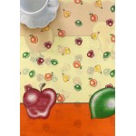 Αλέκιαστο Τραπεζομάντηλο (140x180) Εμπριμέ Newhome 220 πορτοκαλί