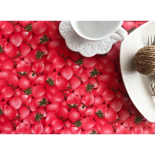 Αλέκιαστο Τραπεζομάντηλο (170x220) Εμπριμέ Newhome 419 κόκκινο