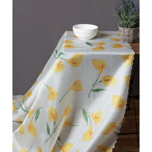 Αλέκιαστο Τραπεζομάντηλο (170x220) Εμπριμέ Newhome 5611 λευκό