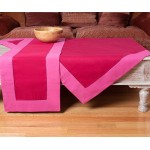 Καρέ (90x90) μονόχρωμο Newhome BG17 κόκκινο με ροζ φάσα