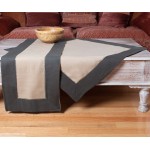 Τραπεζομάντηλο 6 ατόμων (140x180) μονόχρωμο Newhome BG17 μπεζ με φάσα καφέ