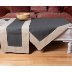 Τραπεζομάντηλο 6 ατόμων (140x180) μονόχρωμο Newhome BG17 καφέ με μπεζ φάσα