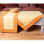 Τραπεζοκαρέ (140x140) μονόχρωμο Newhome BG17 κίτρινο με πορτοκαλί φάσα