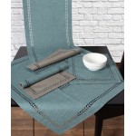 Καρέ (90x90) μονόχρωμο Newhome BG18 Πετρόλ-Γκρι