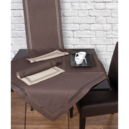 Καρέ (90x90) μονόχρωμο Newhome BG18 Καφέ-Μπεζ