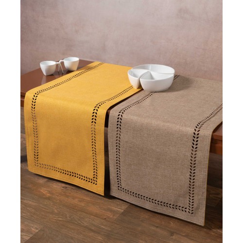 Τραβέρσα (45x170) μονόχρωμη Newhome BG18 Κίτρινo - Άμμος