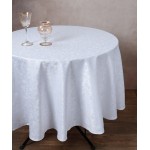Ροτόντα (Διάμετρος 180εκ) Ζακάρ Μονόχρωμη Δείπνου Newhome 1010 λευκό