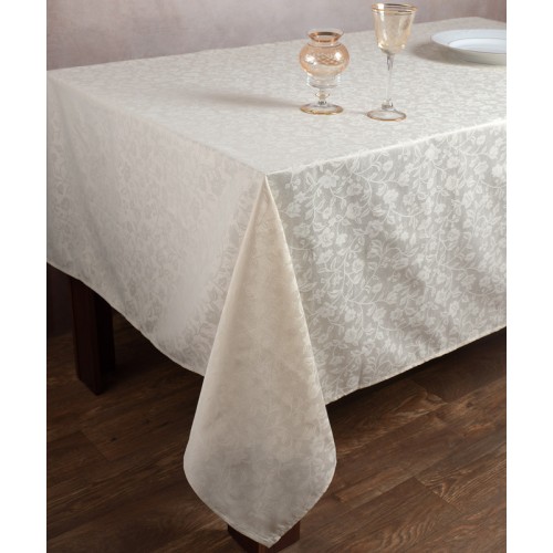 Τραπεζομάντηλο 12 ατόμων (180x320) Ζακάρ Μονόχρωμο Δείπνου Newhome 1010 μπεζ