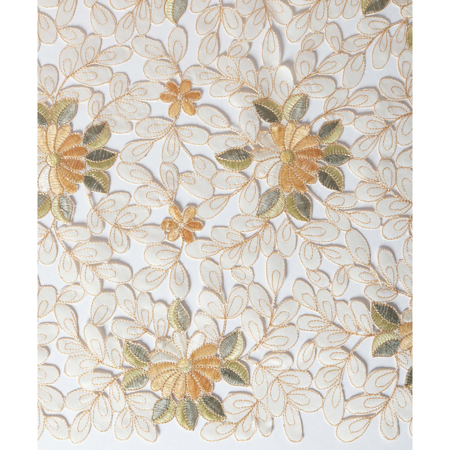 Κοφτό Σατέν Σετ Σεμέν 3 Τεμαχίων (40x110+2 τεμ.40x40) Κεντητό Newhome 8205 Χρυσό