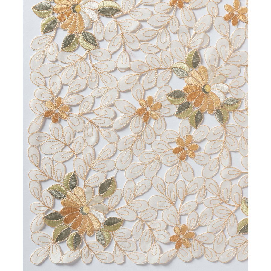 Κοφτό Σατέν Μικρό Kαρέ (60x60) Κεντητό Newhome 8205 Χρυσό