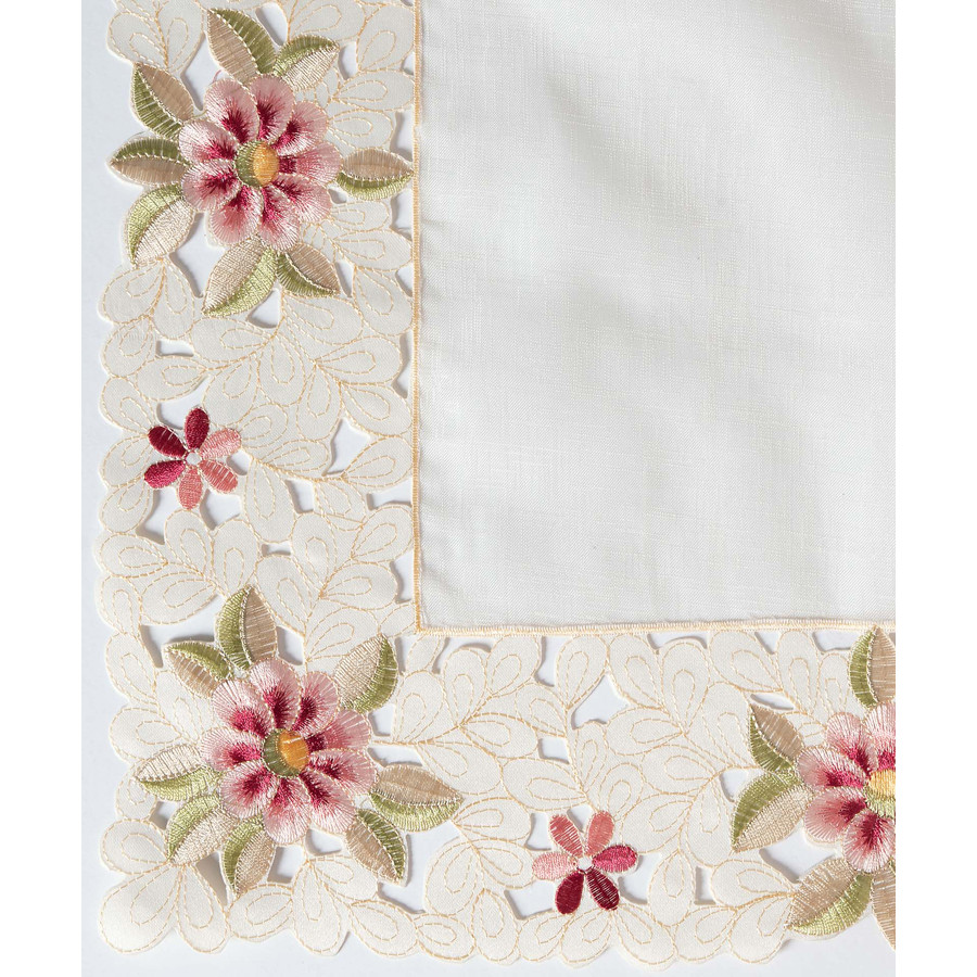 Kαρέ (85x85) Κεντητό με Κοφτή Μπορντούρα Newhome 8205 Σάπιο Μήλο