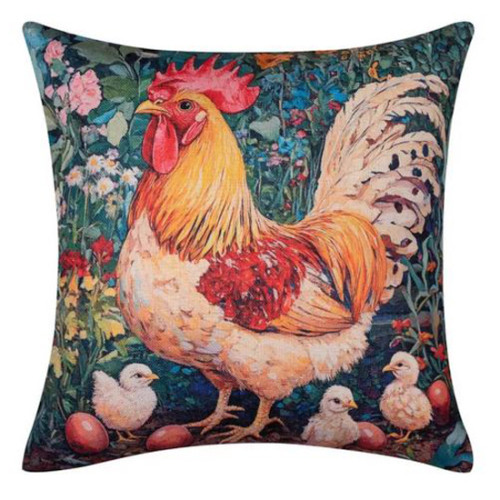 Πασχαλινή  Μαξιλαροθήκη Φιγούρας (45x45) Newhome Easter 2025-5 Κόκορας Καμαρωτός