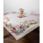 Πασχαλινό Τραπεζομάντηλο 6 ατόμων (140x180)Στόφα Ισπανίας Newhome Goose Walk Χήνες στην Εξοχή