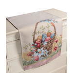 Πασχαλινή Τραβέρσα (45x140) Στόφα Ισπανίας Newhome Magic Easter Πασχαλινό Καλάθι με Αυγά