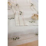 Τραπεζομάντηλο 8 ατόμων (160x210 με Φιλτιρέ Φάσα Κεντημένη Με Ελιές Newhome 2056