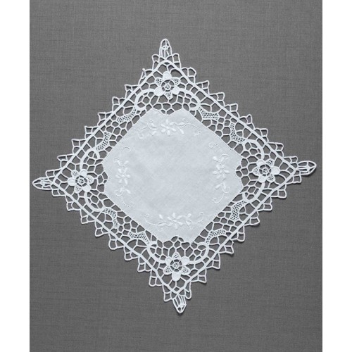 Γωνία - Πετσετάκι (30x30) με λινό κηπούρ Newhome Skiros 2003 λευκό