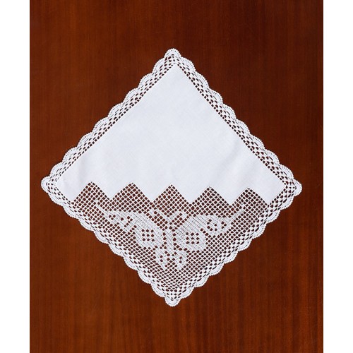 Γωνία - Πετσετάκι (33x33) για σύνθετο με μερσεριζέ νήμα Newhome Skiros 07 λευκό
