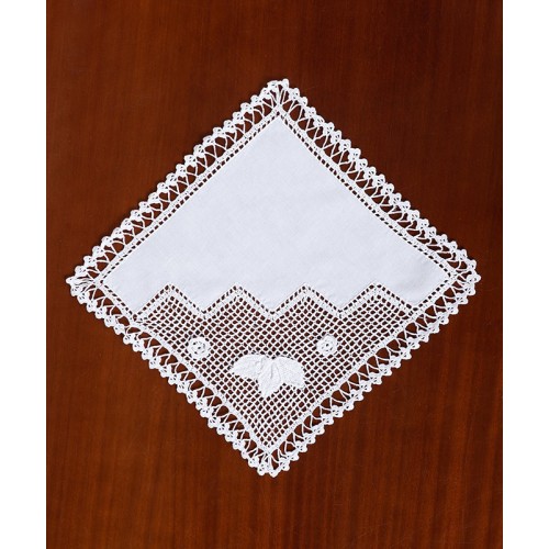 Γωνία - Πετσετάκι (33x33) για σύνθετο με μερσεριζέ νήμα Newhome Skiros H105 λευκό