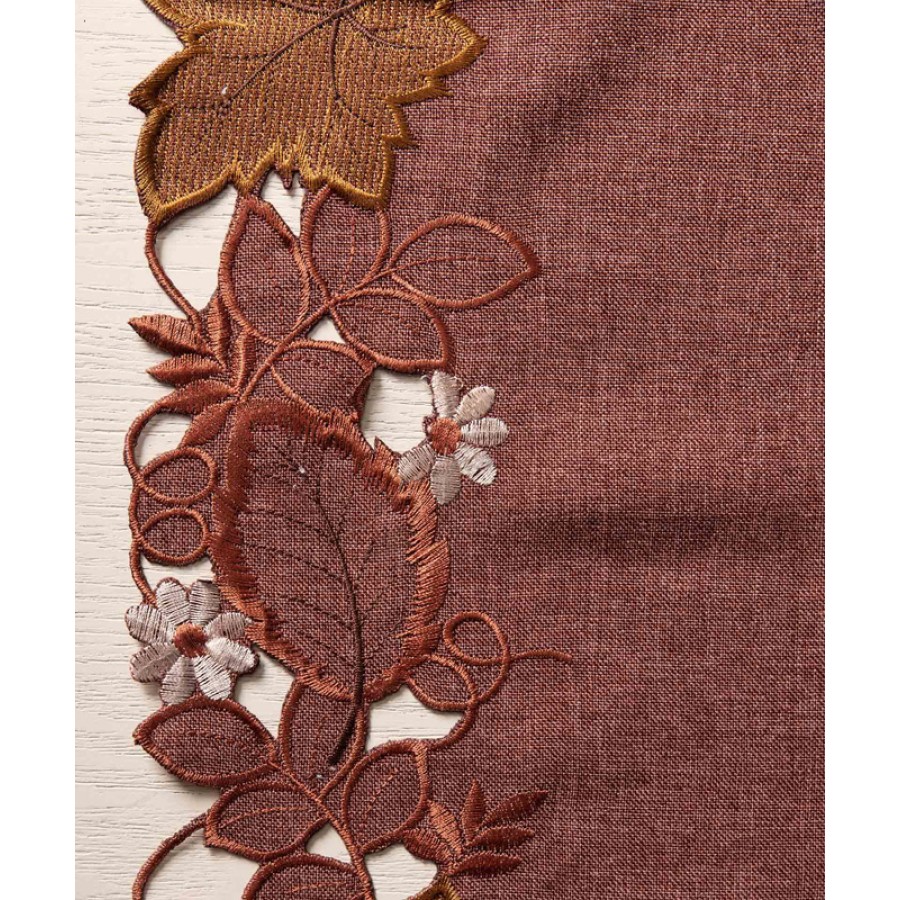 Τραπεζοκαρέ (130x130) με κέντημα Newhome 19315 Κεραμιδί Τραπεζοκαρέ (130x130) με κέντημα Newhome 19315 Κεραμιδί