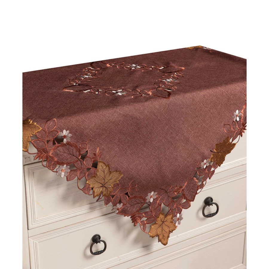 Τραπεζοκαρέ (130x130) με κέντημα Newhome 19315 Κεραμιδί Τραπεζοκαρέ (130x130) με κέντημα Newhome 19315 Κεραμιδί