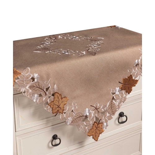 Καρέ (85x85) με κέντημα Newhome 19315 Μπεζ