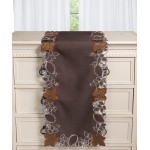 Τραβέρσα (38x172) με κέντημα Newhome 19315 Καφέ