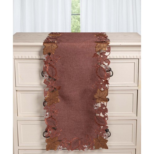 Τραβέρσα (38x172) με κέντημα Newhome 19315 Κεραμιδί