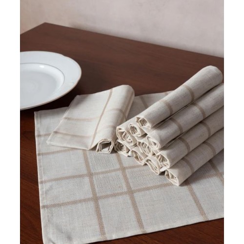 Σετ 12 τεμάχια Πετσέτες Φαγητού (40x40) Μονόχρωμες με Φιλτιρέ Φάσα Newhome 2056 Άμμος