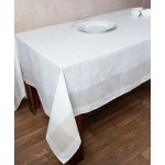 Τραπεζομάντηλο 12 ατόμων (170x270) Μονόχρωμο με Φάσα Newhome 2844 Ivory