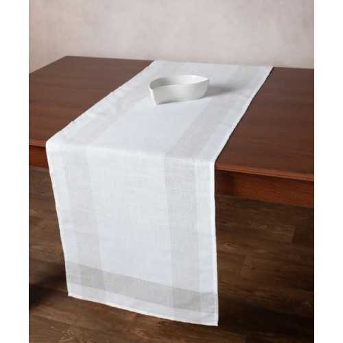 Τραβέρσα (48x150) Μονόχρωμη με Φάσα Newhome 2844 Ivory