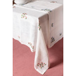 Τραπεζομάντηλο 6 Ατόμων (140x180) Χειροποίητο με Φιλτιρέ και Ροκοκό Διακόσμηση Newhome 858 Ροζ