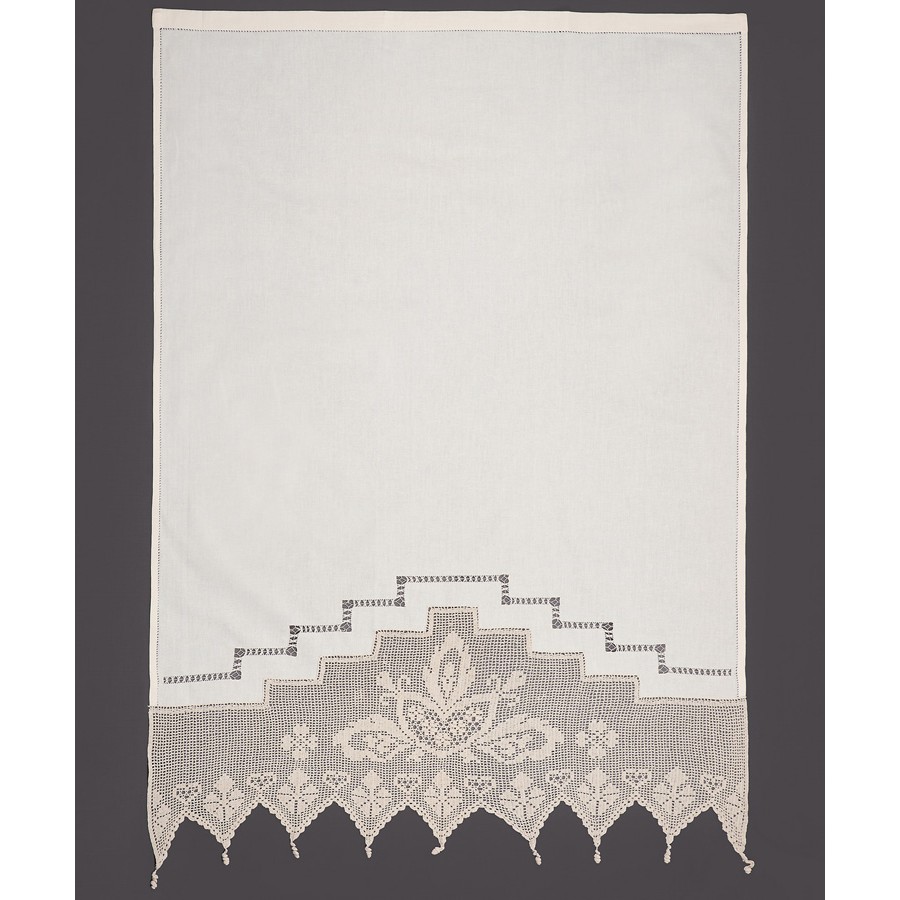 Παραδοσιακή χειροποίητη κουρτίνα (140x260) με ατραντέ Newhome Skiros 075 Μπεζ