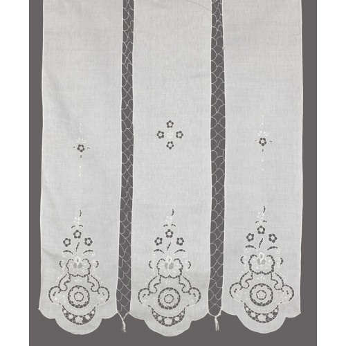 Παραδοσιακή Κοφτή Κουρτίνα (140x260)Newhome Skiros 177 λευκό