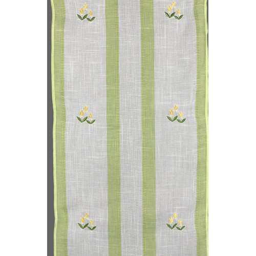 Παραδοσιακή Κουρτίνα με κέντημα (120x160) Newhome Skiros 315 Λαχανί