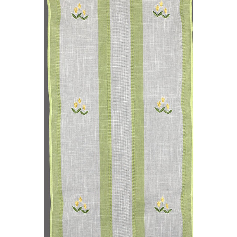 Παραδοσιακή Κουρτίνα με κέντημα (120x160) Newhome Skiros 315 Λαχανί