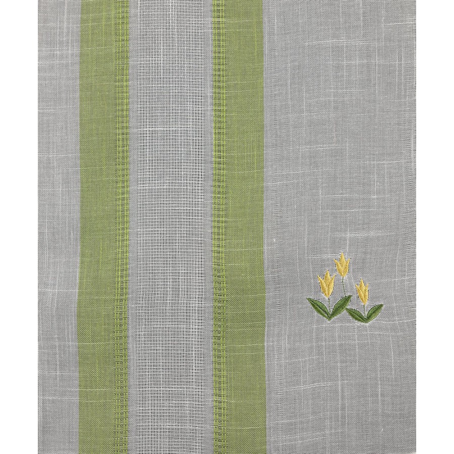 Παραδοσιακή Κουρτίνα με κέντημα (120x160) Newhome Skiros 315 Λαχανί