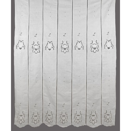 Παραδοσιακή κοφτή κουρτίνα (200x270) Newhome Skiros 329 λευκό