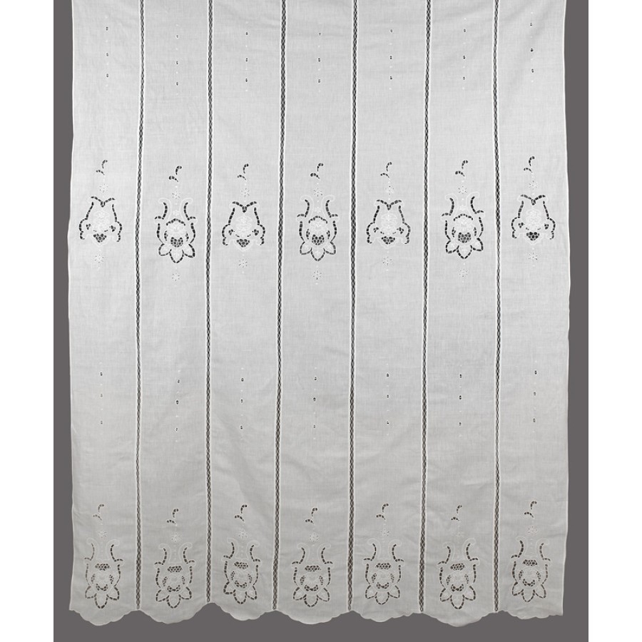 Παραδοσιακή κοφτή κουρτίνα (160x270) Newhome Skiros 329 λευκό