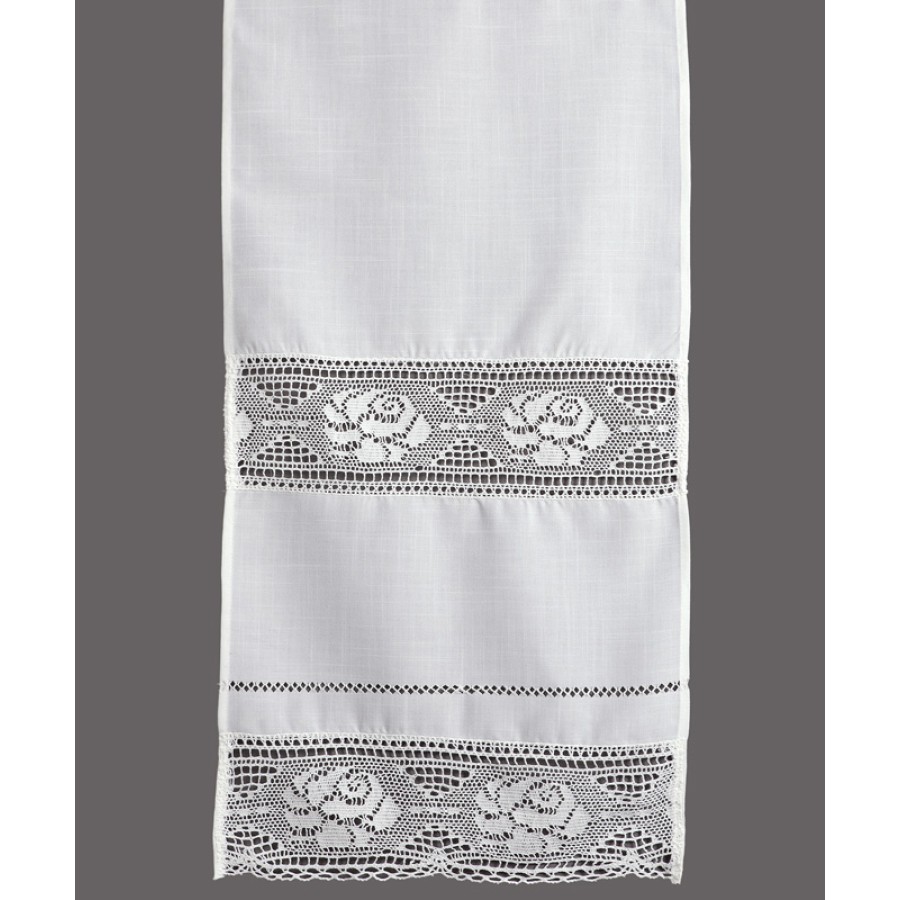 Παραδοσιακή κουρτίνα με ατραντέ (160x160) Newhome Skiros 343 λευκό