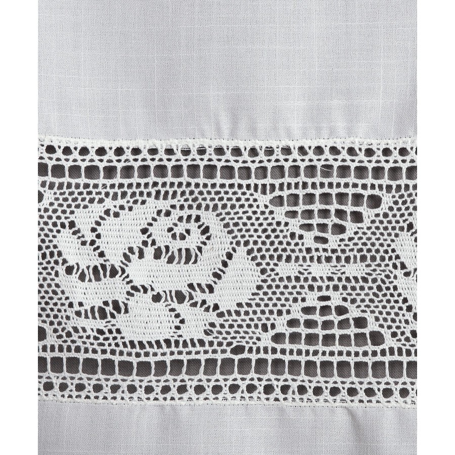 Παραδοσιακή κουρτίνα με ατραντέ (160x160) Newhome Skiros 343 λευκό