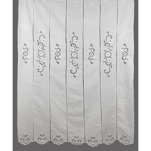 Παραδοσιακή κοφτή κουρτίνα (160x270) Newhome Skiros 348 λευκό