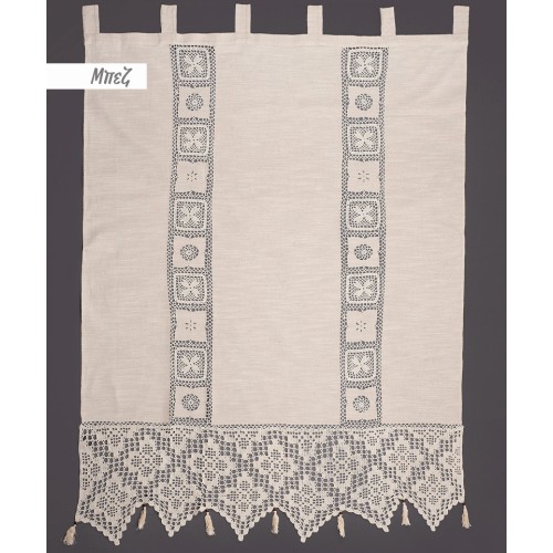 Παραδοσιακή Κουρτίνα (200x270) με τιράντες Newhome Skiros 426 μπεζ