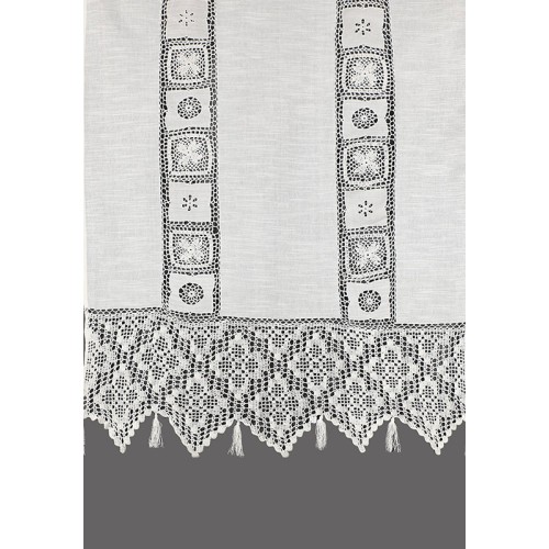 Παραδοσιακή Κουρτίνα (200x270) με τιράντες Newhome Skiros 426 λευκό