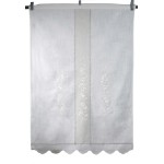 Παραδοσιακή Κουρτίνα Λινή με κέντημα (90x130) Newhome Skiros 466 εκρού