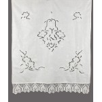 Παραδοσιακή χειροποίητη κοφτή κουρτίνα (120x250) Newhome Skiros 662 λευκό