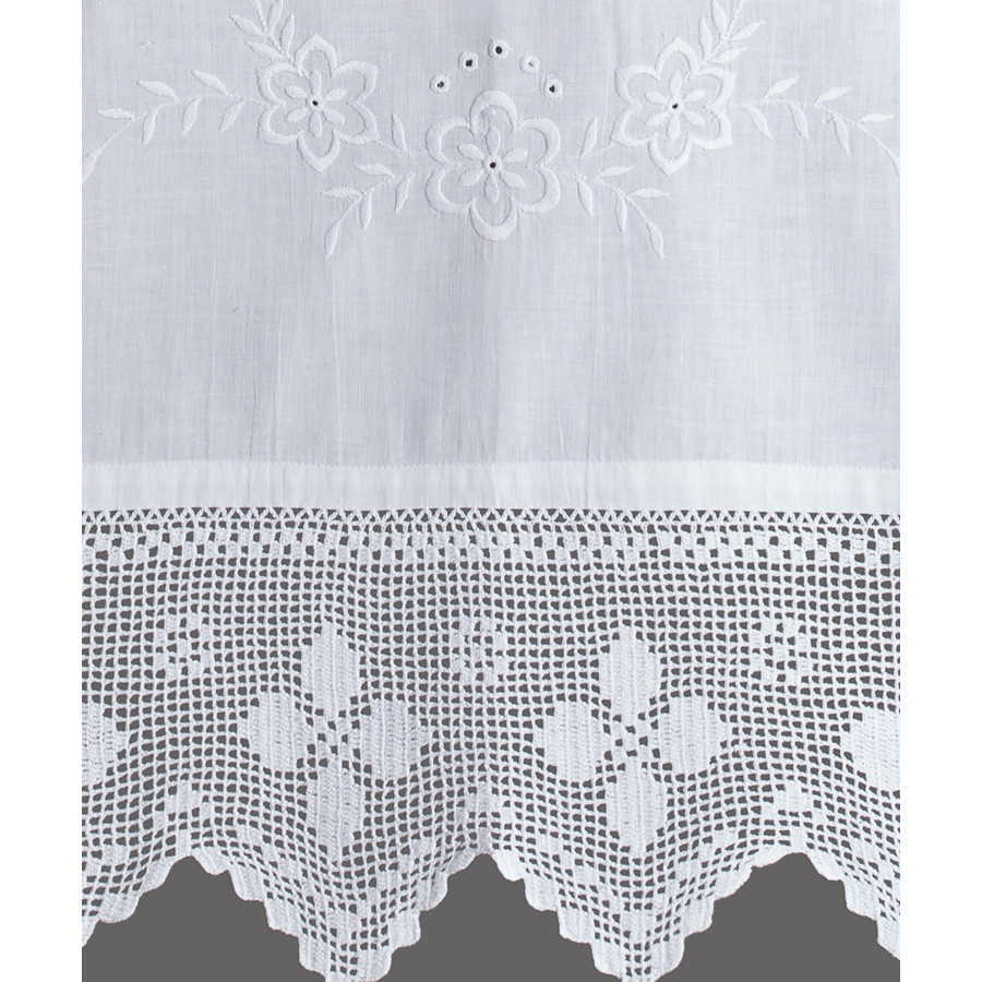 Παραδοσιακή - νησιώτικη κουρτίνα (200x50) με μερσεριζέ νήματα Newhome 6748