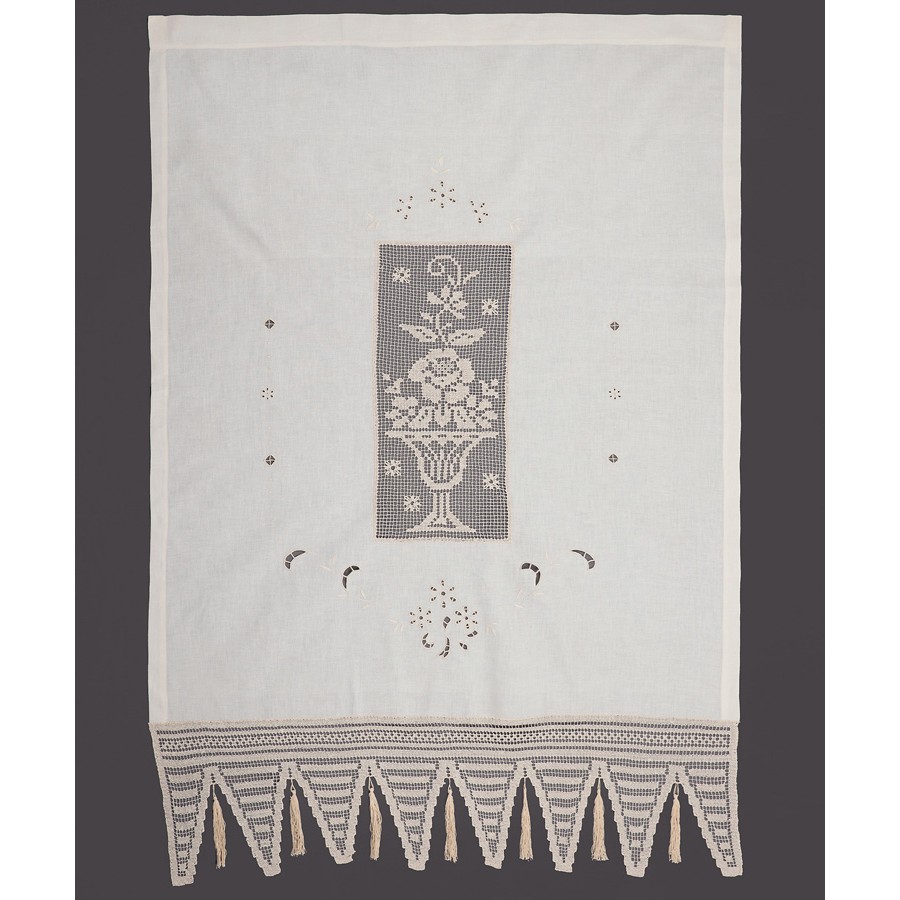 Παραδοσιακή Χειροποίητη Κουρτίνα (200x270) Newhome Skiros GXFBG εκρού