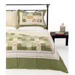 Σετ Κουβερλί Υπέρδιπλο (220x240) Βαμβακερό Εμπριμέ Με Μαξιλαροθήκες Newhome 6127 πράσινο