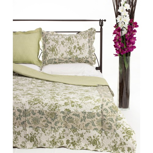 Σετ Κουβερλί Μονό (160x220) Βαμβακερό Εμπριμέ Με Μαξιλαροθήκη Newhome 7378-5 πράσινο